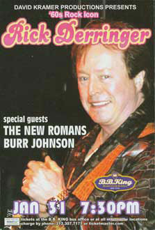Rick Derringer with special guests Burr Johnson - poster BB King